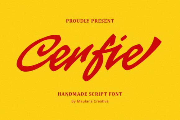 Cerfie Typeface: Bold Script for Branding