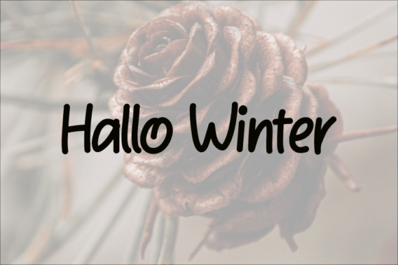 Hallo Winter: A Warm Handwritten Font for Editorial Design