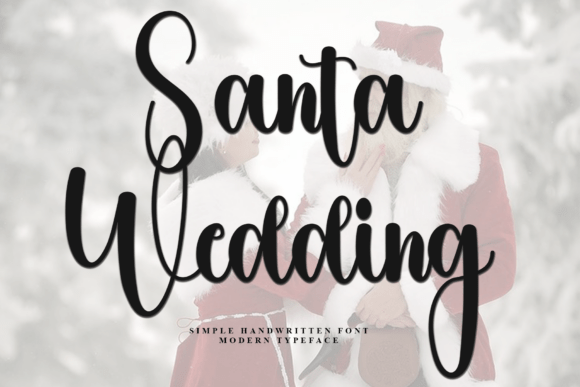 Santa Wedding Font for Festive Branding