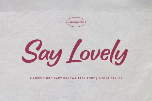 Say Lovely Typeface: A Bold Script for Modern Branding